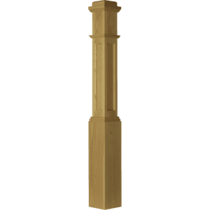 4091 Actual Flat Panel Box Newel Post 6 1/4 Inch x 55 Inch