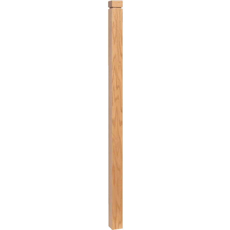 Notched Top Blank Newel Post with Eased Top Edges