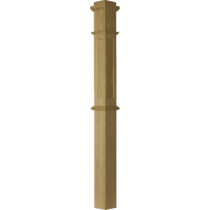 4375 Actual Flat Panel Box Newel Post 4 3/4 Inch x 62 Inch