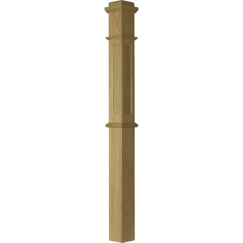 4375 Flat Panel Box Newel Post 4 3/4 Inch x 62 Inch