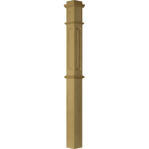 4375 Actual Raised Panel Box Newel Post 4 3/4 Inch x 62 Inch