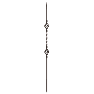 9004TB Double Basket Iron Balusters 1/2 Inch Bar