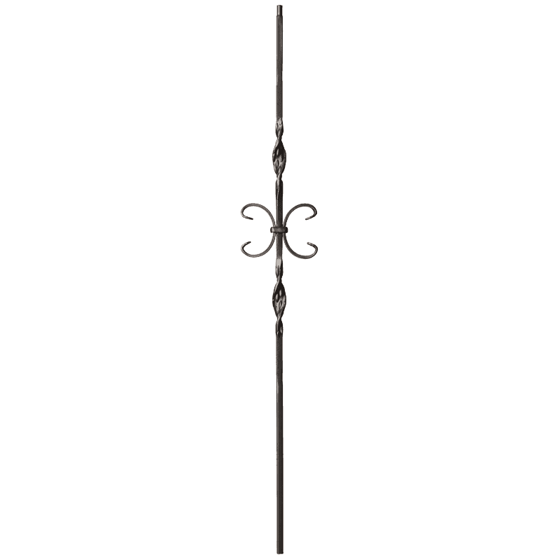 9014RS Double Ribbon with Butterfly Iron Balusters 1/2 Inch Bar