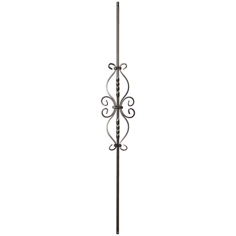 9055SS French Scroll Iron Balusters 1/2 Inch Bar