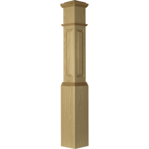 4092 Raised Panel Box Newel Post 7 1/2 Inch x 55 Inch