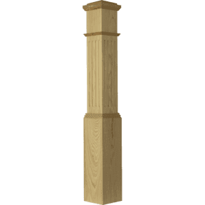 4092 Fluted Box Newel Post 7 1/2 Inch x 55 Inch
