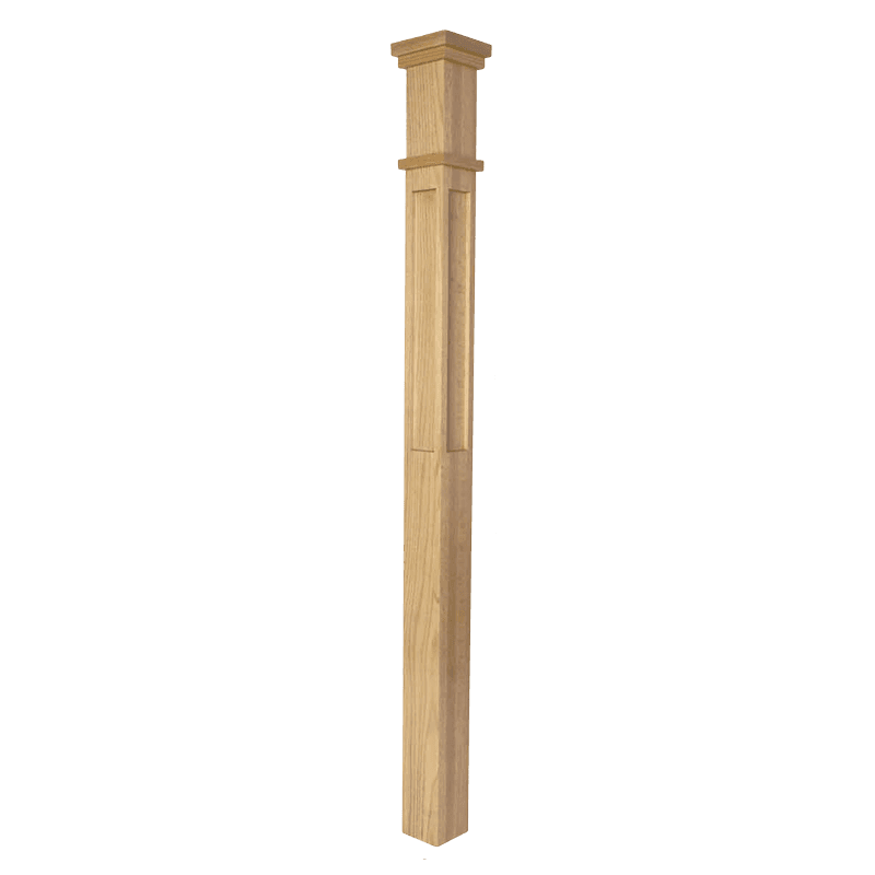 MFP4075 Modern Style Solid Box Newel Post 3 1/2 Inch x 58 Inch
