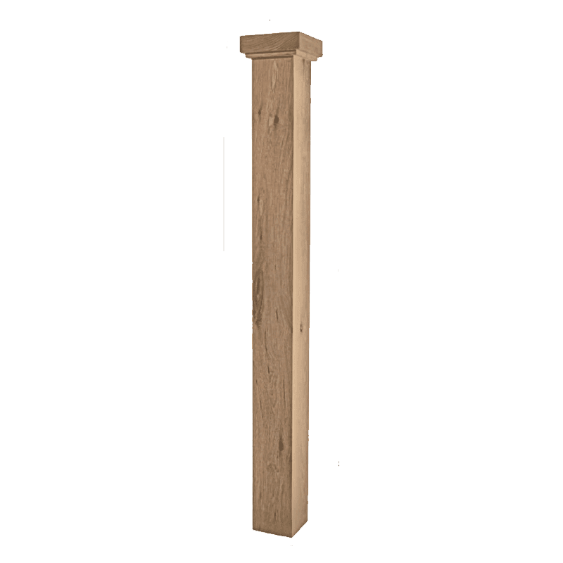 FCW-4375 Forest Character White Oak Box Newel Post