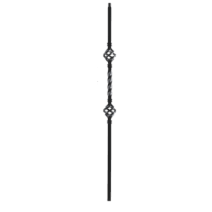 9904TB Double Basket Iron Balusters 3/4 Inch Bar