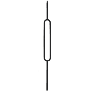 9988CSS Oval Iron Balusters 3/4 Inch Bar