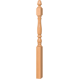 Country Style 5 Inch Block Top Newel Post