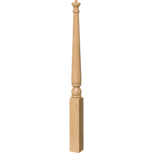Colonial Style 3 Inch Starting Position Pin Top Newel Post