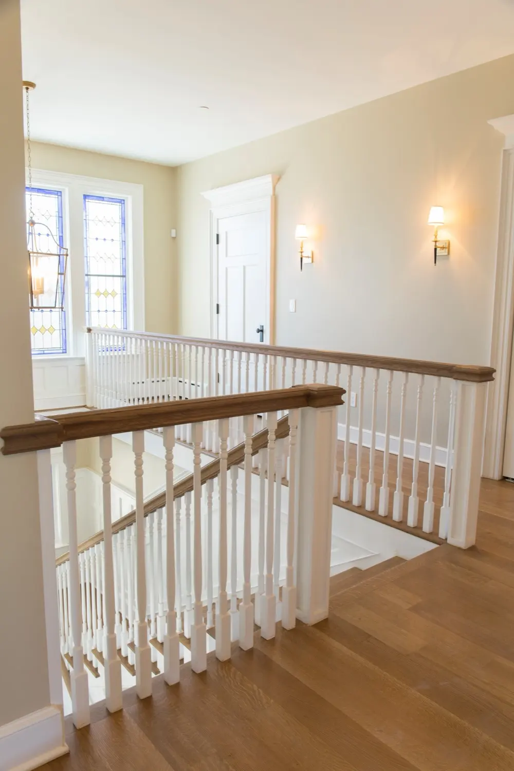 Period oak stair Snyder Stairs shop-built in Whitehall for a Hackettstown rebuild