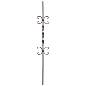 9015RS Single Ribbon with Double Butterflies Iron Balusters 1/2 Inch Bar