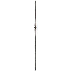 9017HG Single Knuckled Hammered Bar Iron Balusters 9/16 Inch