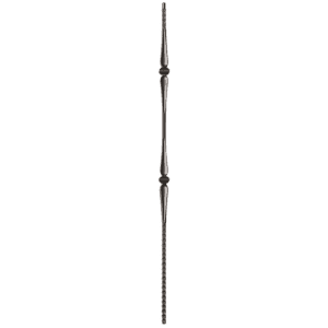 9018HG Double Knuckle Hammered Bar Iron Balusters 9/16 Inch