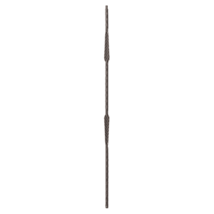 9022HE Double Feather with Hammered Edge Iron Balusters 9/16 Inch