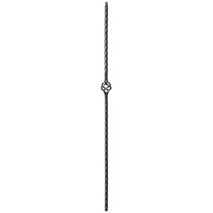9027HE Single Basket with Hammered Edge Iron Balusters 9/16 Inch