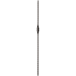 9045HF Single Knob Hammered Face Iron Balusters 9/16 Inch