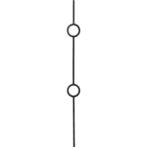 9051VS Double Ring Iron Balusters 1/2 Inch Bar