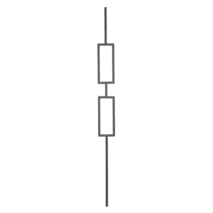 9091CS Double Rectangle Iron Balusters 1/2 Inch Bar
