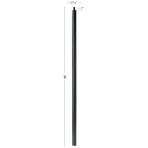 9500HN-SB-48 Square Iron Newel Post 1-3/16 Inch x 48 Inch