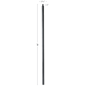 9501HN-SB-48 Round Iron Newel Post 1-3/16 Inch x 48 Inch