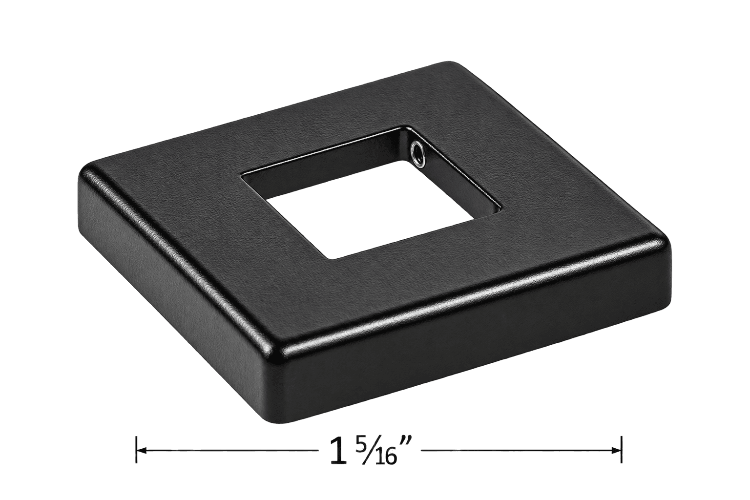 9054 Low Profile Baluster Shoe for 1/2" Square Bar in Satin Black - Image 2